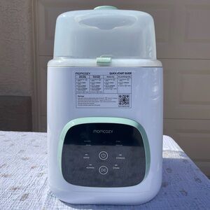 Momcozy White and Mint Baby Bottle Sterilizer